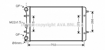 AVA QUALITY COOLING vwa2174 -  Радиатор, охлаждение двигателя